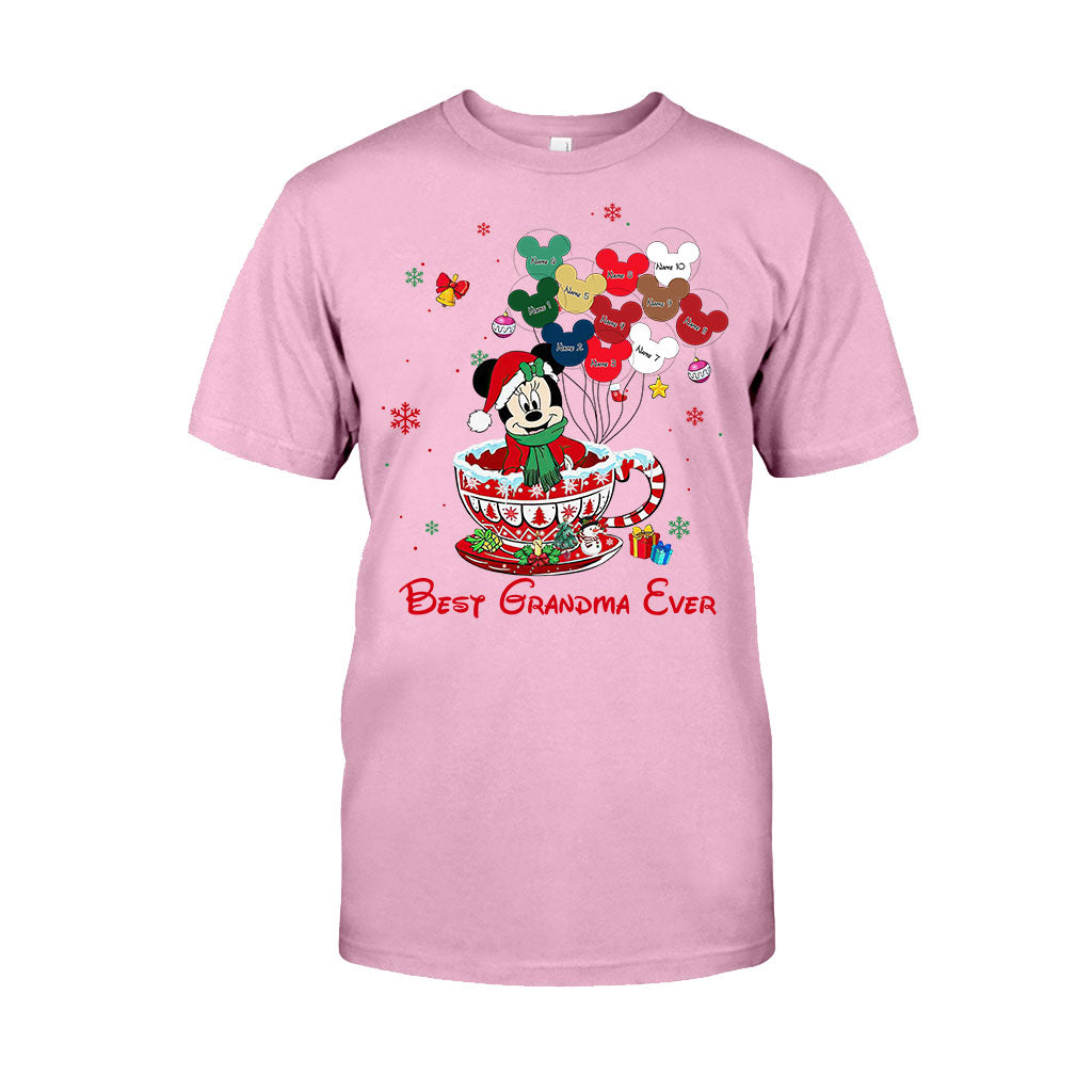 Personalized Christmas T-shirt & Hoodie for Grandma - Best Grandma Ever Gift