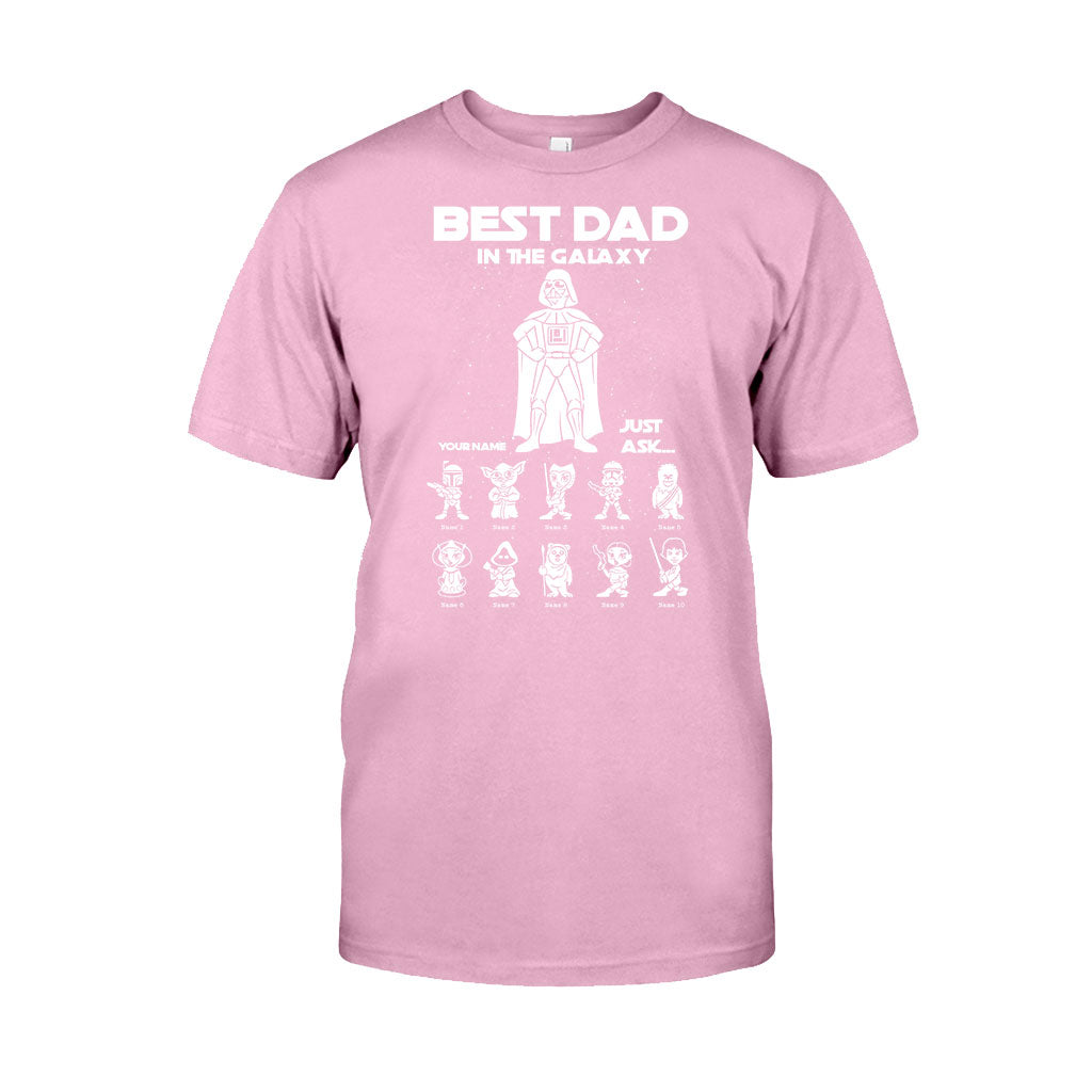 Personalized Best Dad In The Galaxy T-shirt & Hoodie Gift