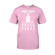 Load image into Gallery viewer, Personalized Best Dad In The Galaxy T-shirt &amp; Hoodie Gift
