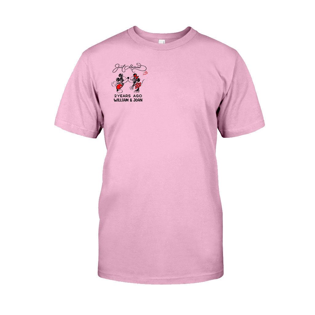 Personalized Just Married Couple T-Shirt & Hoodie Gift