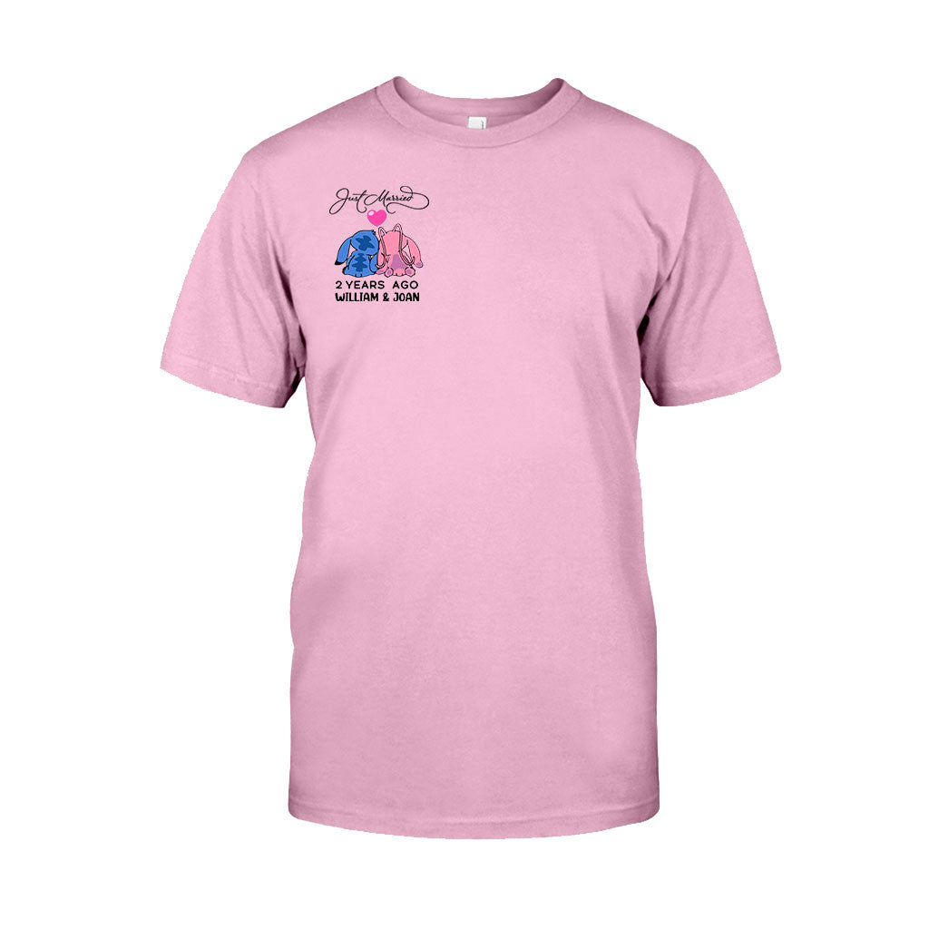 Personalized Just Married Couple T-Shirt & Hoodie Gift Idea