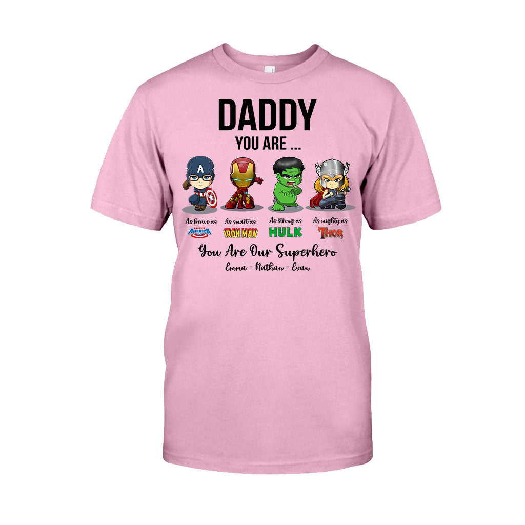 Personalized Father's Day T-shirt Hoodie Superhero Gift