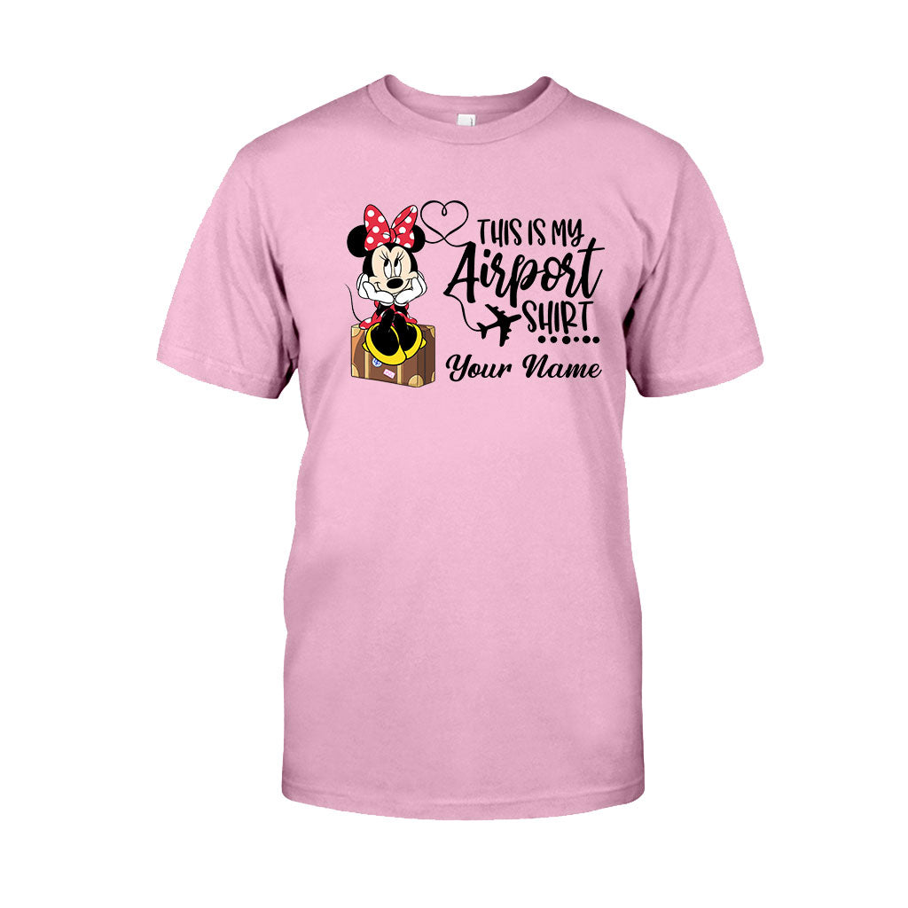 Personalized Mouse Airport Shirt Custom Name T-shirt Hoodie Gift for Travelers