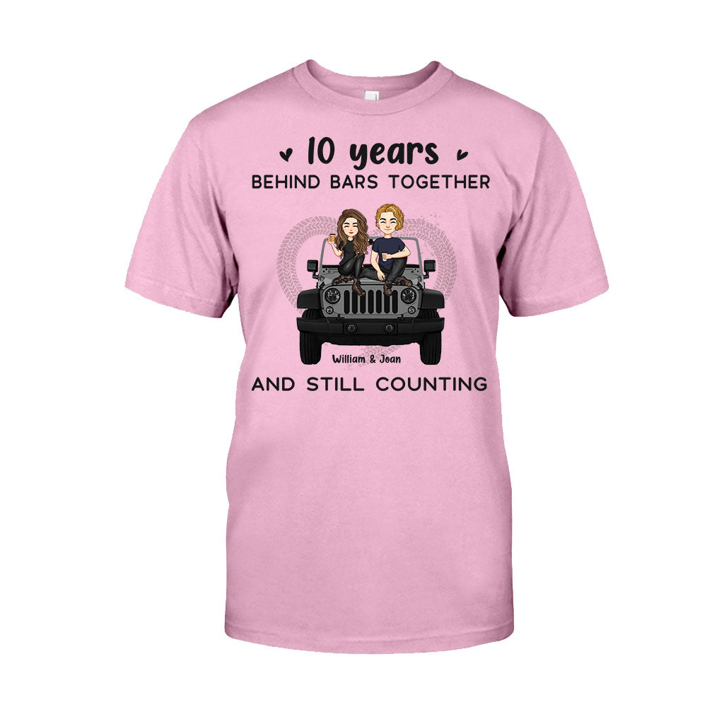 Personalized Couple T-shirt & Hoodie 10 Years Behind Bars Gift