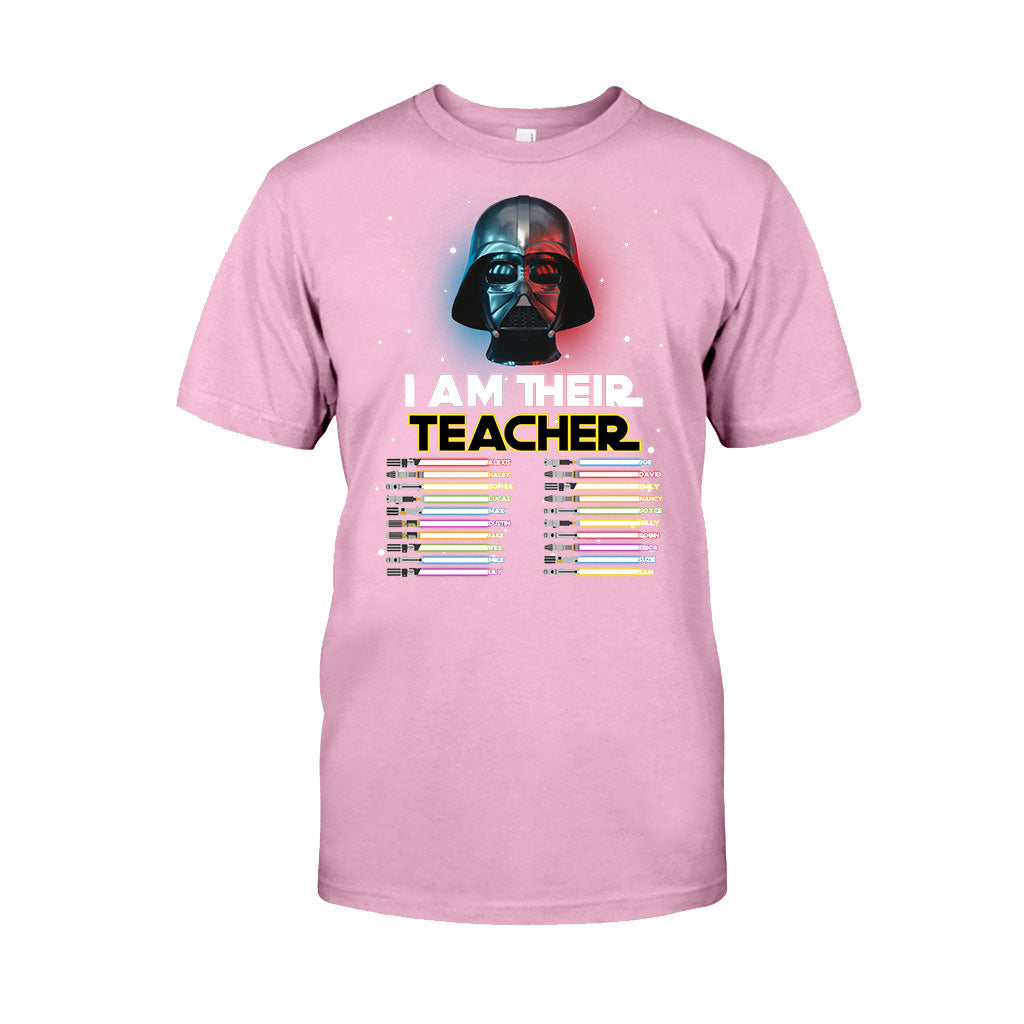Personalized Teacher T-Shirt Custom Names Star Wars Gift