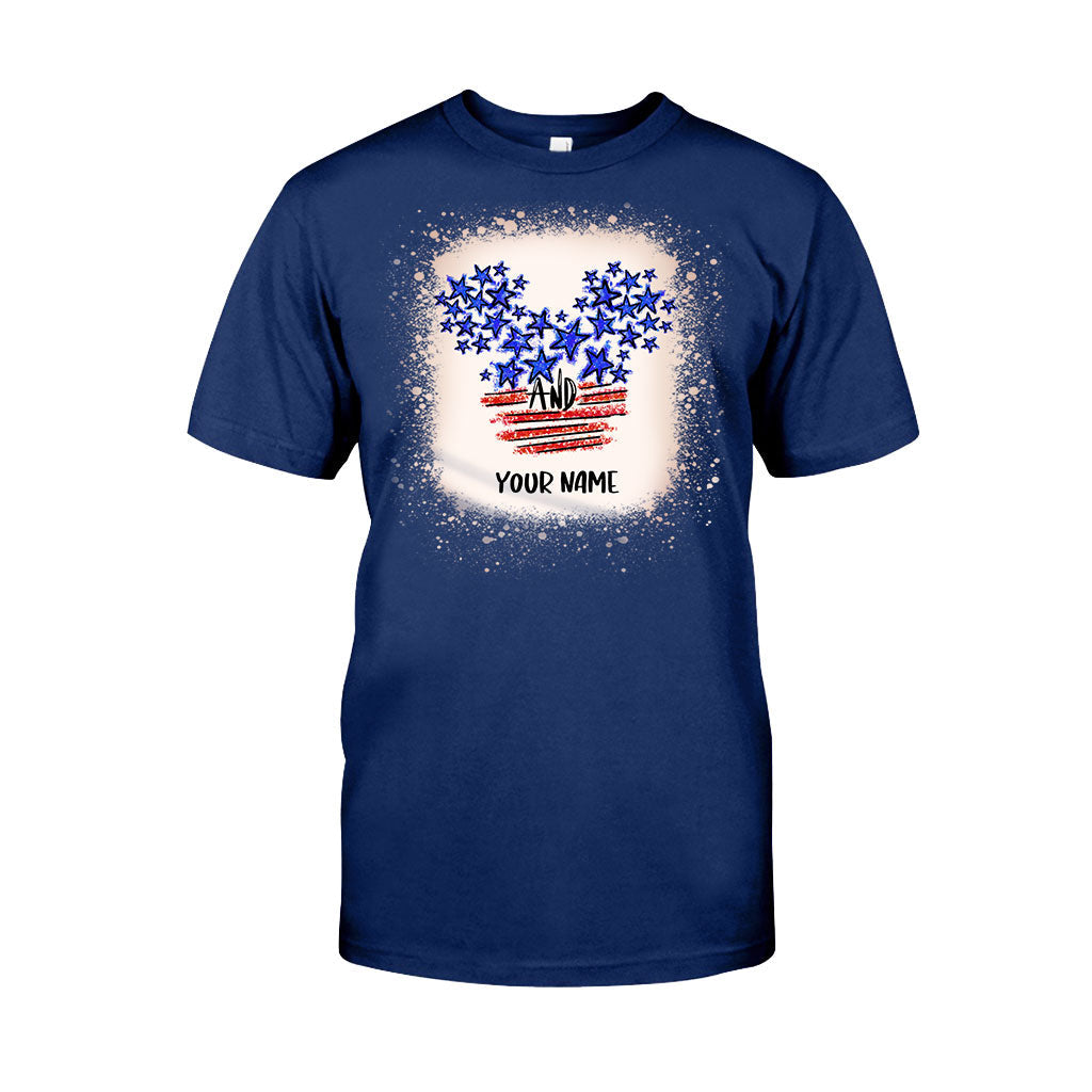 Personalized Stars And Stripes Mouse Ears T-Shirt & Hoodie for Independence Day
