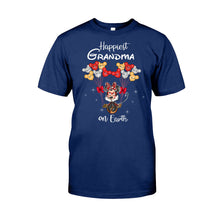 Load image into Gallery viewer, Personalized Grandma T-Shirt &amp; Hoodie with Happiest Grandma Design
