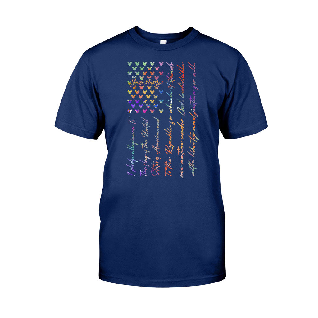 Personalized Mouse Ears Pledge of Allegiance T-shirt & Hoodie for Independence Day