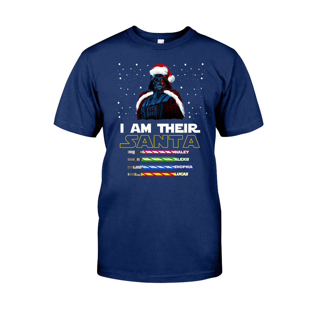 Personalized Christmas T-Shirt & Hoodie Gift for Dad - I Am Their Santa