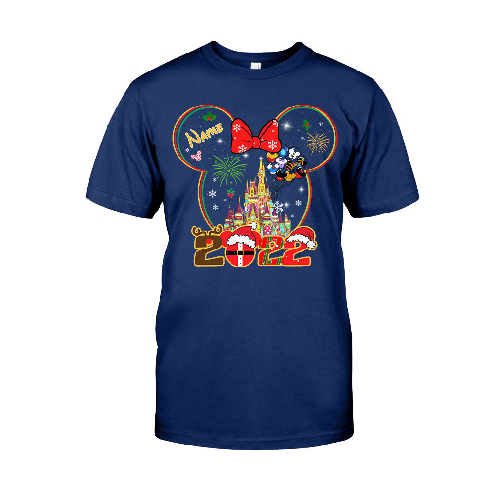 Personalized Christmas Mouse T-shirt & Hoodie for Kids - Custom Name Gift