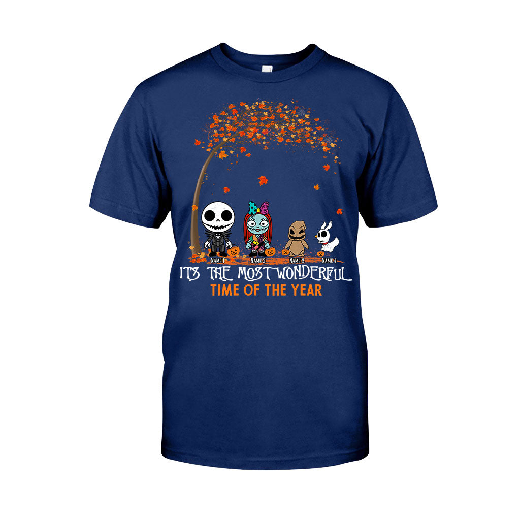Personalized Halloween T-shirt & Hoodie with Custom Names for Family
