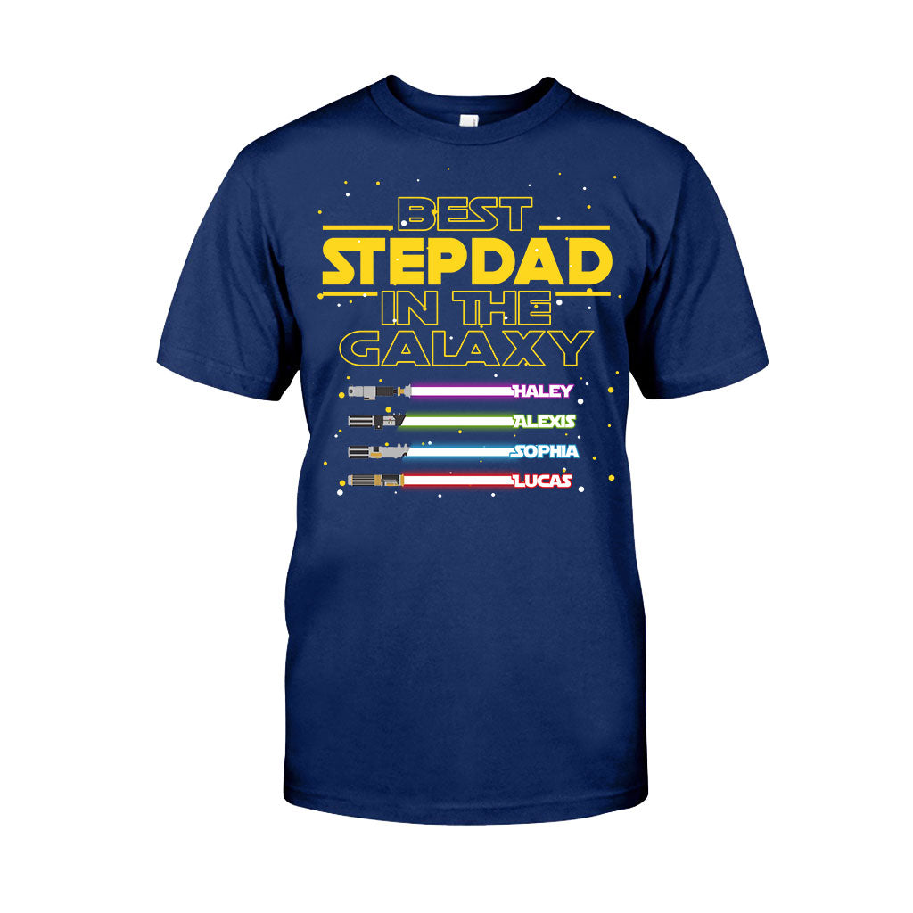 Personalized Best Stepdad In The Galaxy T-shirt & Hoodie Gift