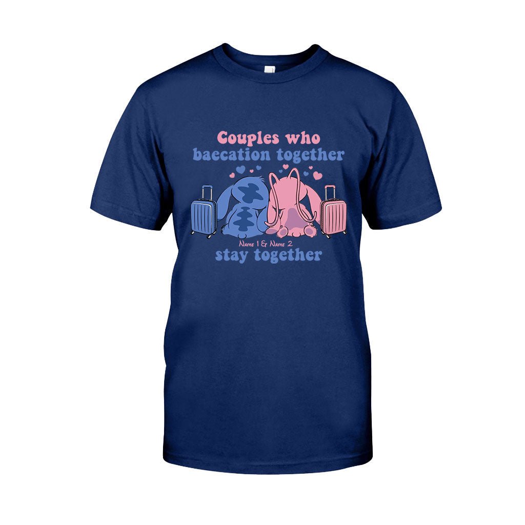 Personalized Baecation Couple T-Shirt and Hoodie Custom Names Gift