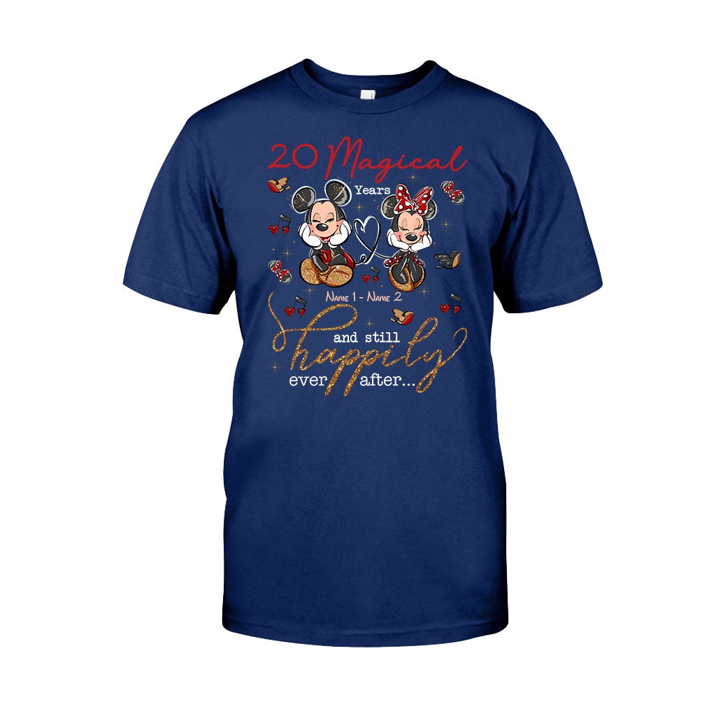 Personalized Couple T-shirt and Hoodie with Names for Anniversary Gift