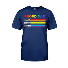 Load image into Gallery viewer, Personalized Proud Dad LGBT Support T-shirt &amp; Hoodie Gift
