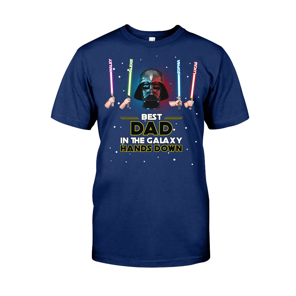 Personalized Best Dad in the Galaxy T-shirt & Hoodie Gift