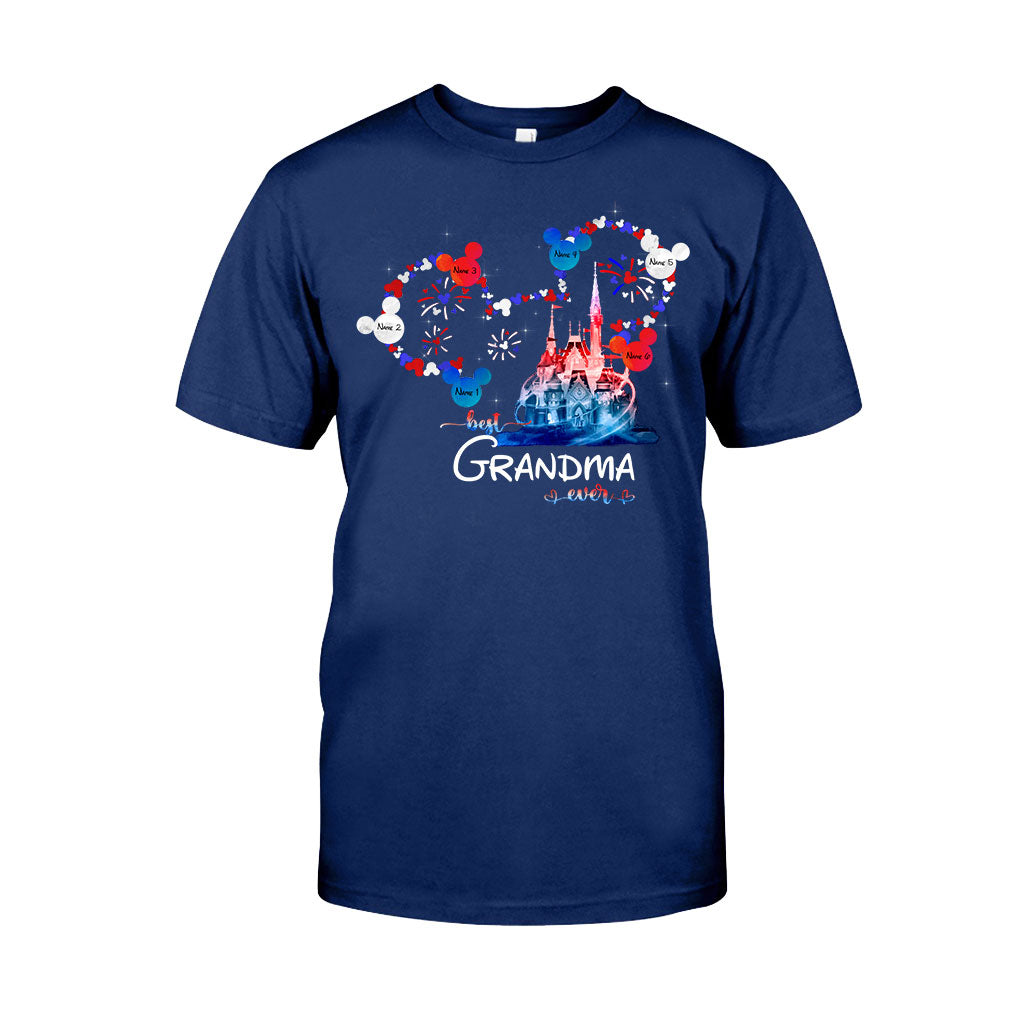 Personalized Best Grandma Ever T-shirt & Hoodie for Independence Day Gift