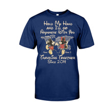 Load image into Gallery viewer, Personalized Couple T-shirt Custom Names Travel Together Gift
