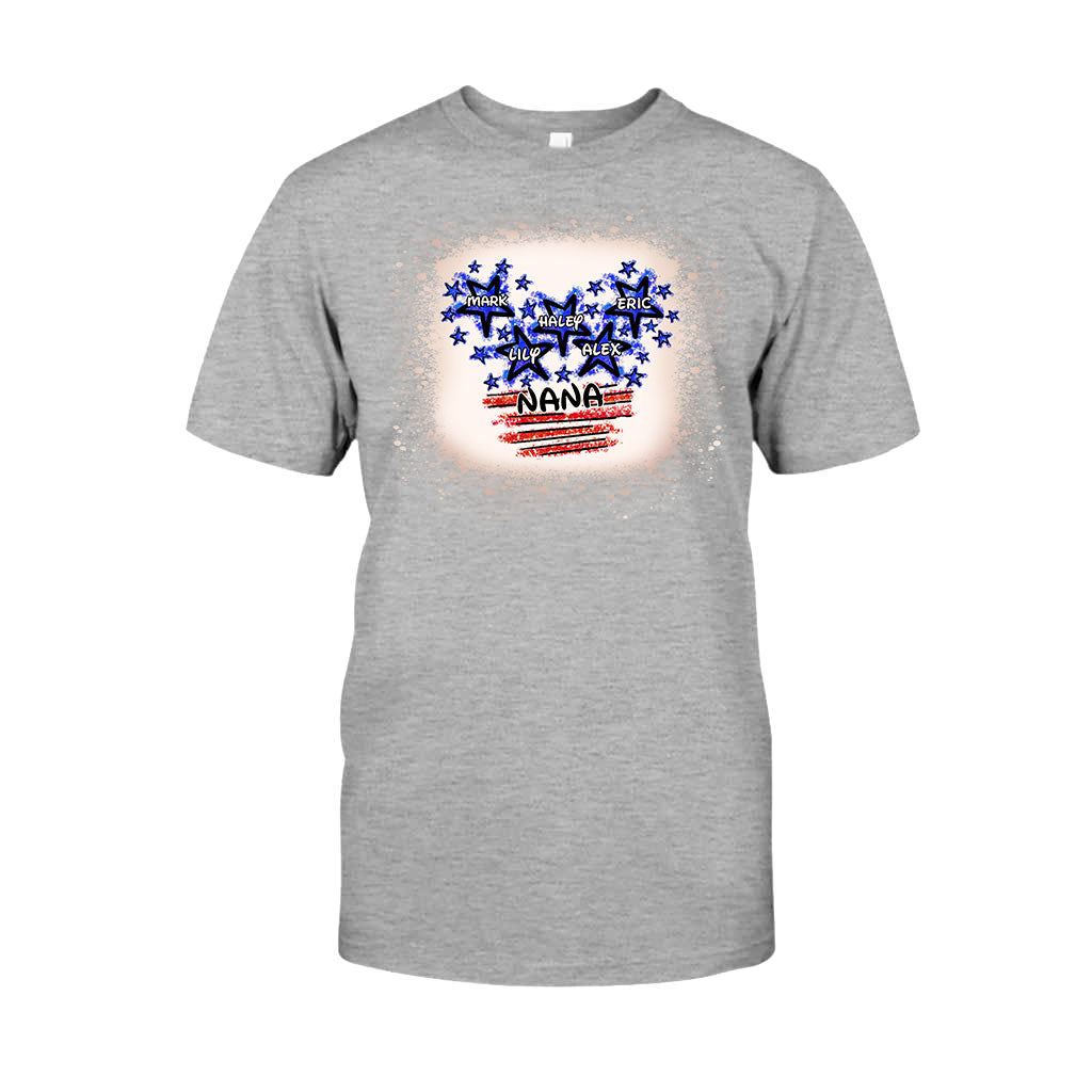 Personalized Independence Day T-shirt for Nana Custom Names Gift