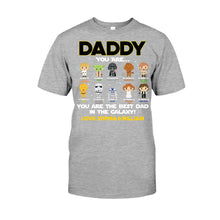 Load image into Gallery viewer, Personalized Father's Day T-shirt with Star Wars Design Gift for Dad
