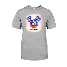 Load image into Gallery viewer, Personalized Stars And Stripes Mouse Ears T-Shirt &amp; Hoodie for Independence Day
