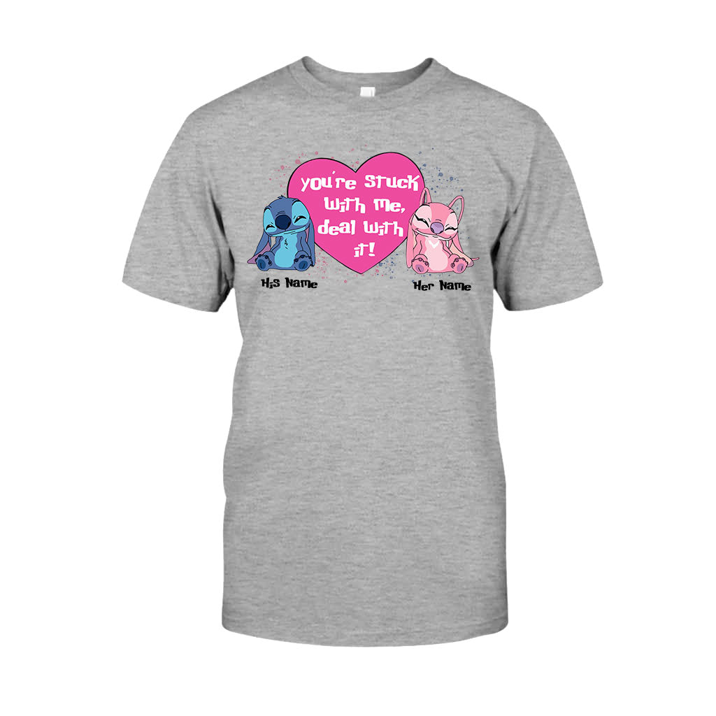 Personalized Couple T-shirt and Hoodie You're Stuck With Me Gift