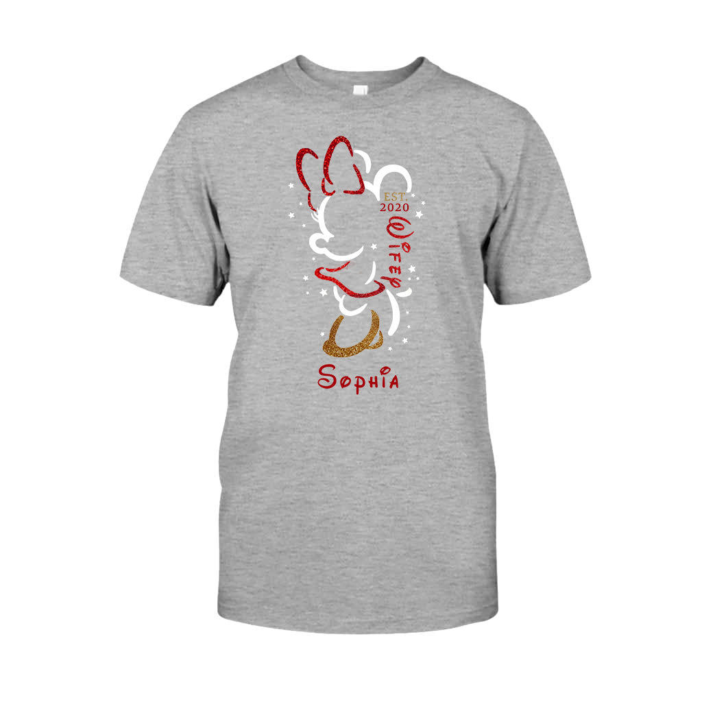 Personalized Couple T-Shirt and Hoodie Set with Names for Anniversary Gift