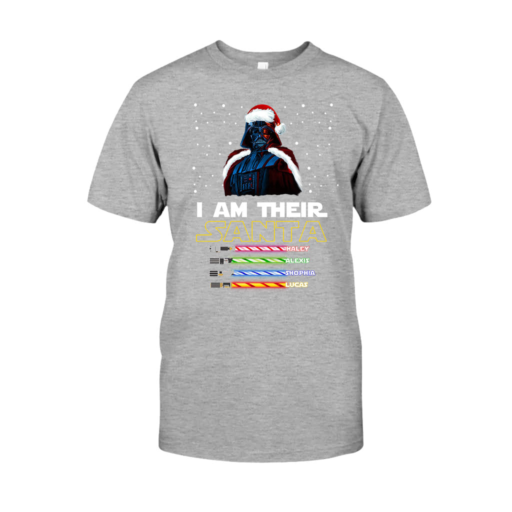 Personalized Christmas T-Shirt & Hoodie Gift for Dad - I Am Their Santa