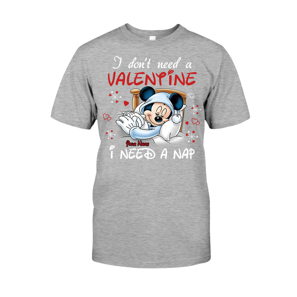 Personalized Valentine T-shirt with Mickey Mouse Design for Her
