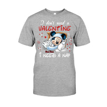 Load image into Gallery viewer, Personalized Valentine T-shirt with Mickey Mouse Design for Her
