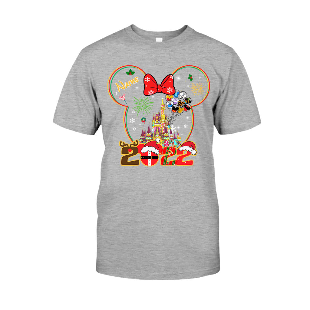 Personalized Christmas Mouse T-shirt & Hoodie for Kids - Custom Name Gift