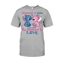 Load image into Gallery viewer, Personalized Couple T-shirt &amp; Hoodie Connected To Love Gift
