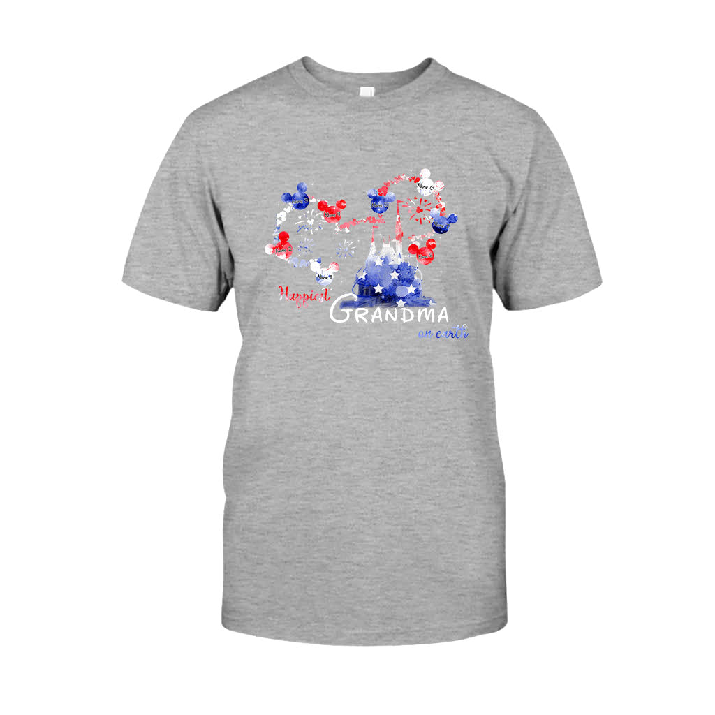 Personalized Happiest Grandma Independence Day T-shirt & Hoodie Gift