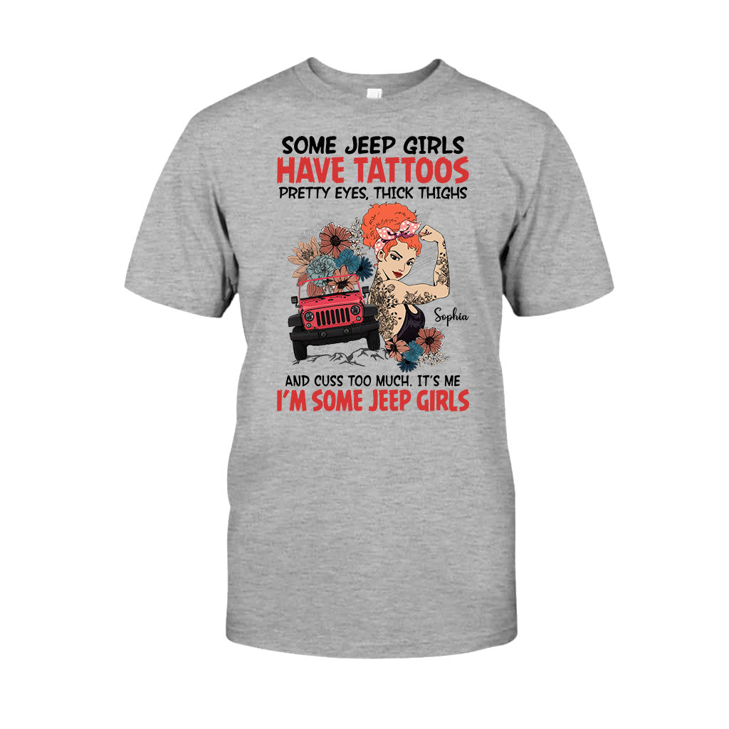 Personalized Jeep Girls T-Shirt Custom Name Gift for Her