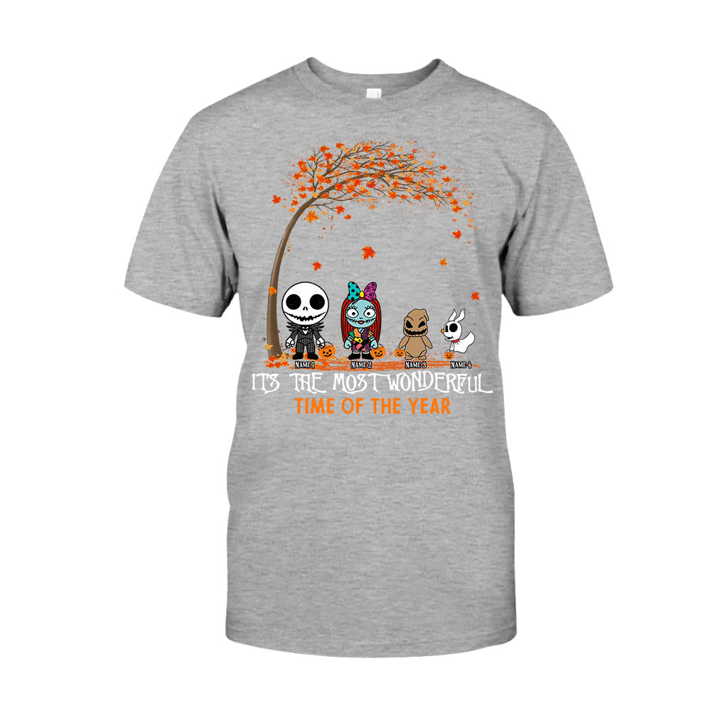 Personalized Halloween T-shirt & Hoodie with Custom Names for Family
