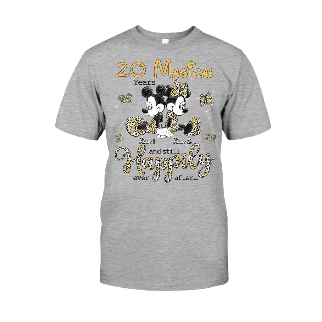 Personalized Couple T-shirt and Hoodie with Custom Names for Anniversary