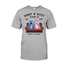 Load image into Gallery viewer, Personalized Couple Ohana T-shirt &amp; Hoodie Custom Gift
