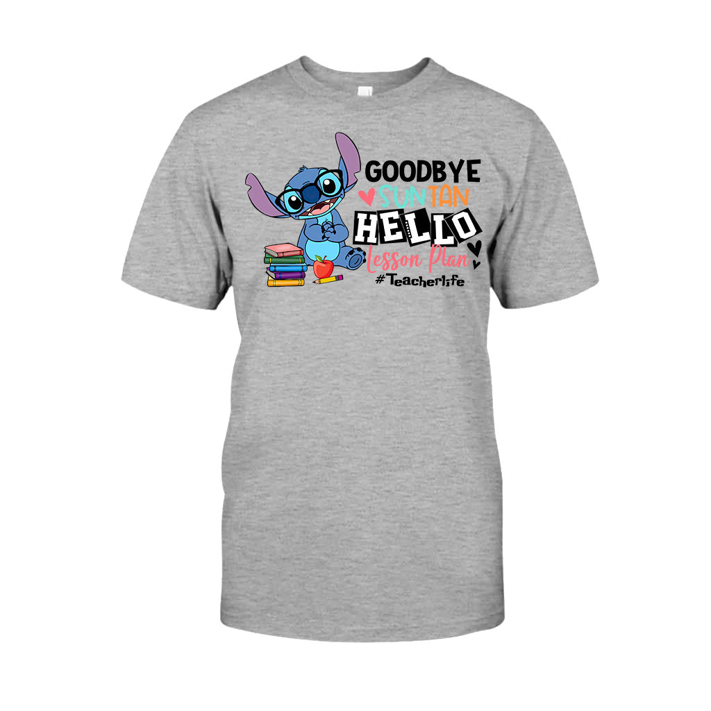 Personalized Teacher T-shirt & Hoodie Goodbye Suntan Lesson Plan Gift