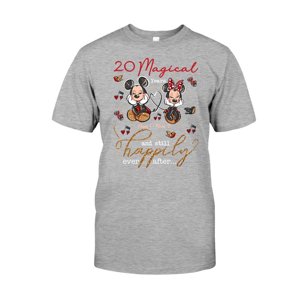 Personalized Couple T-shirt and Hoodie with Names for Anniversary Gift