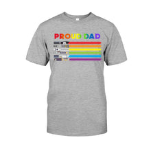 Load image into Gallery viewer, Personalized Proud Dad LGBT Support T-shirt &amp; Hoodie Gift
