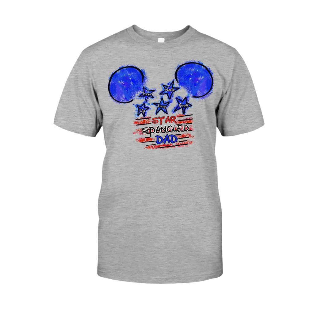 Personalized Star Spangled Dad T-Shirt & Hoodie Gift for Father's Day