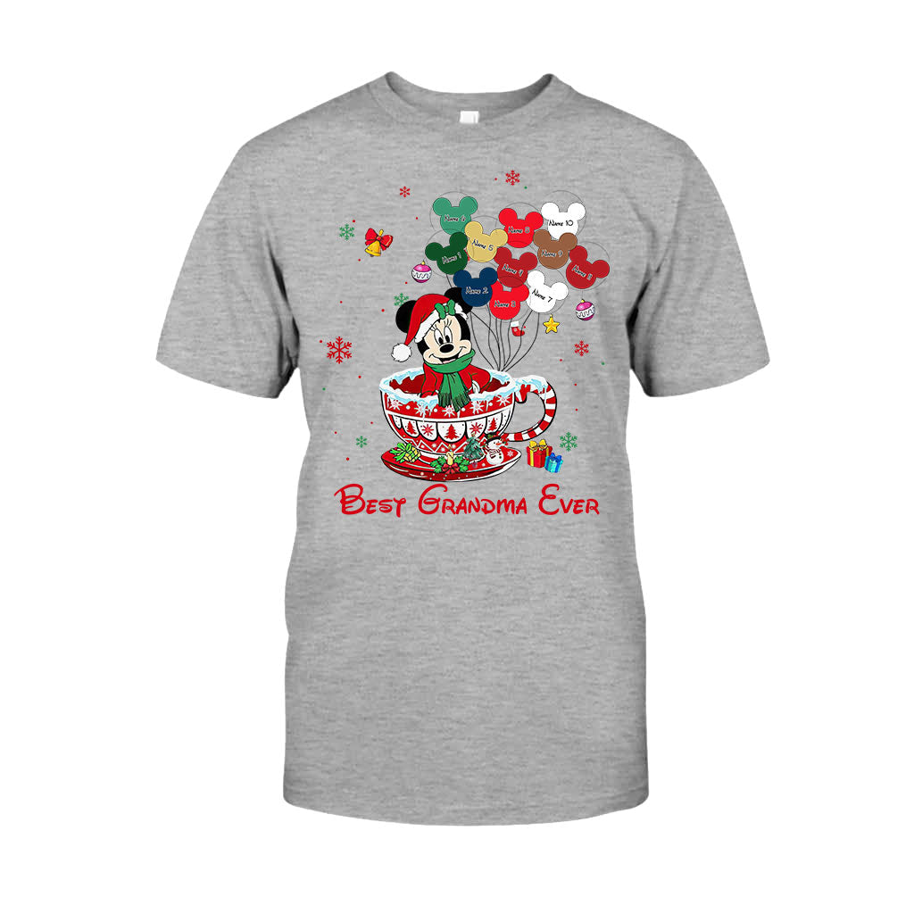 Personalized Christmas T-shirt & Hoodie for Grandma - Best Grandma Ever Gift