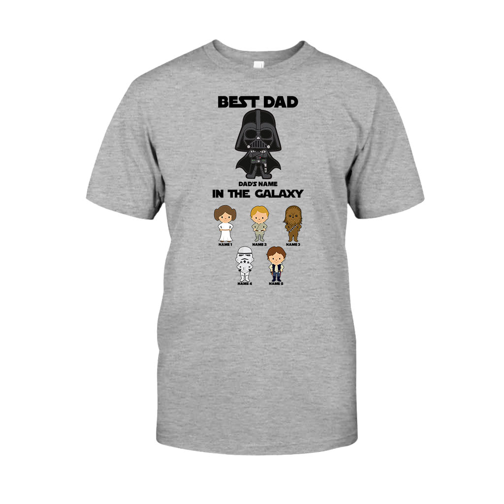 Personalized Best Dad In The Galaxy T-Shirt & Hoodie Gift for Father's Day
