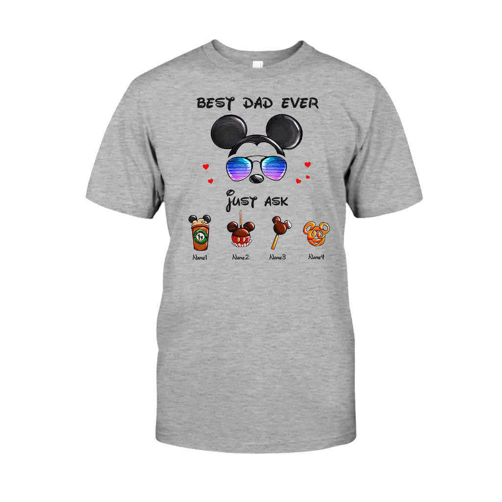 Personalized Best Dad Ever Mouse T-shirt and Hoodie Gift for Father's Day