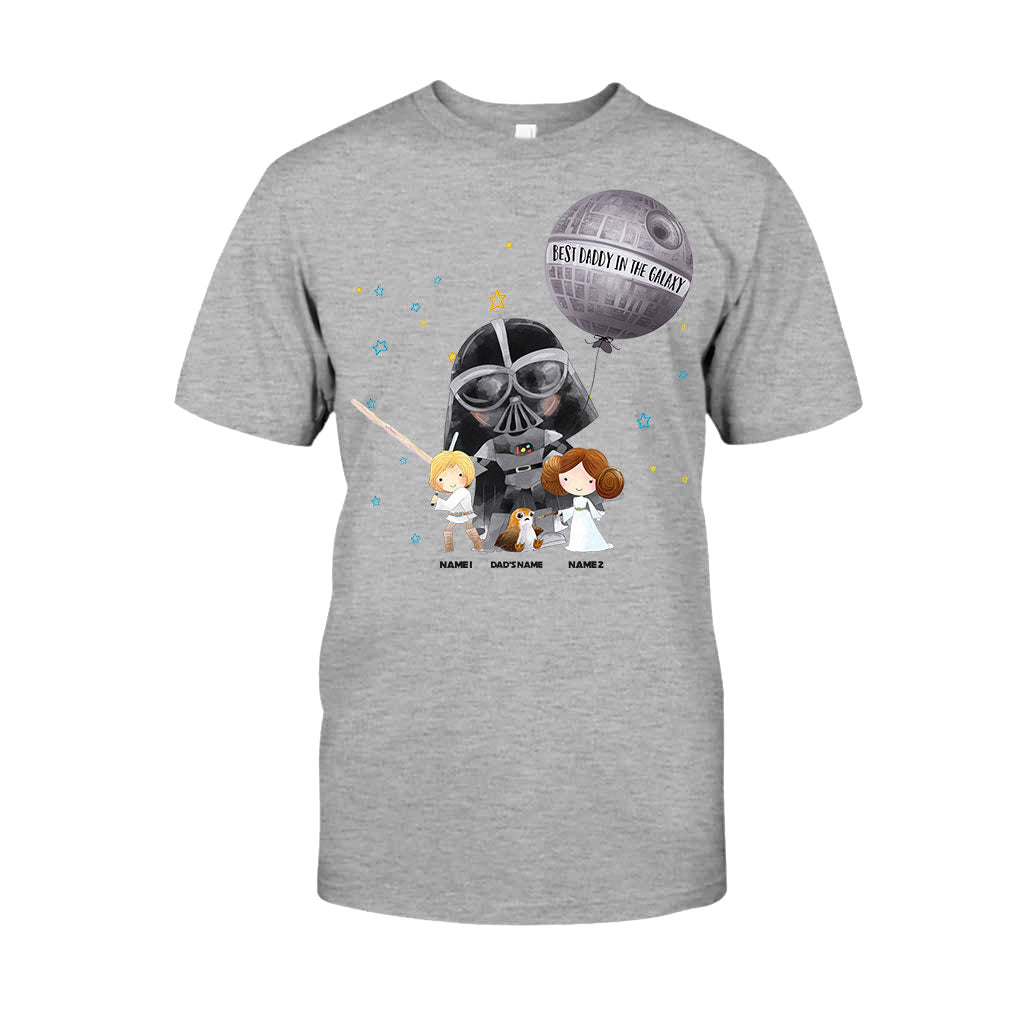 Personalized Best Dad in the Galaxy T-Shirt & Hoodie for Father's Day