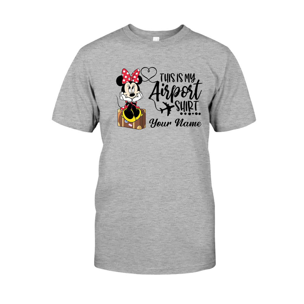 Personalized Mouse Airport Shirt Custom Name T-shirt Hoodie Gift for Travelers
