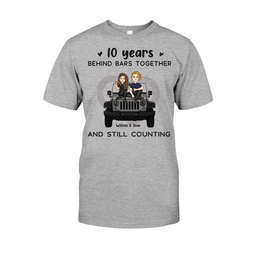 Personalized Couple T-shirt & Hoodie 10 Years Behind Bars Gift