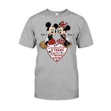 Load image into Gallery viewer, Personalized Couple Mouse T-shirt &amp; Hoodie Gift for Anniversary
