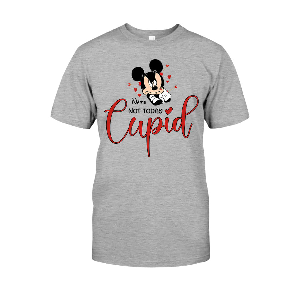 Personalized 'Not Today Cupid' T-shirt & Hoodie for Her - Custom Name Gift
