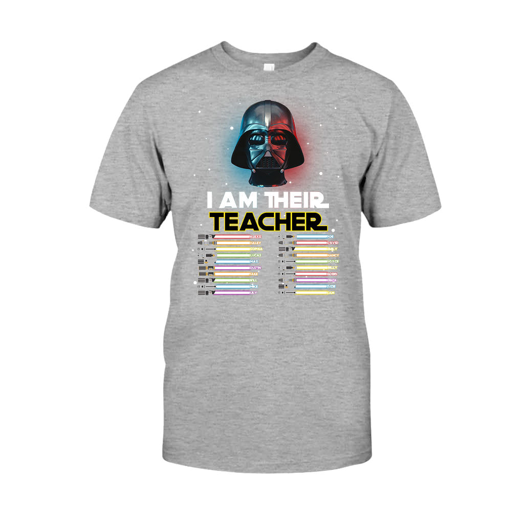 Personalized Teacher T-Shirt Custom Names Star Wars Gift